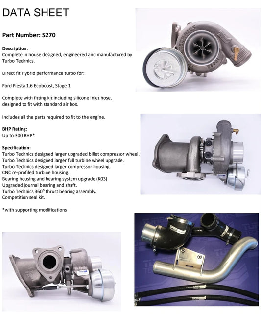 TurboTechnics S270 Hybrid turbo kit for ST180